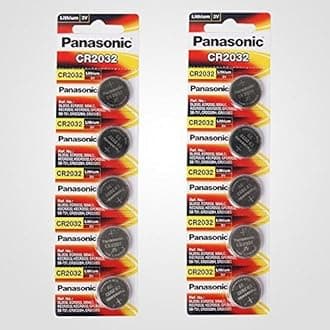 PanasonicCR2032 3V Lithium Battery 2PACK X (5PCS) =10 Single Use Batteries