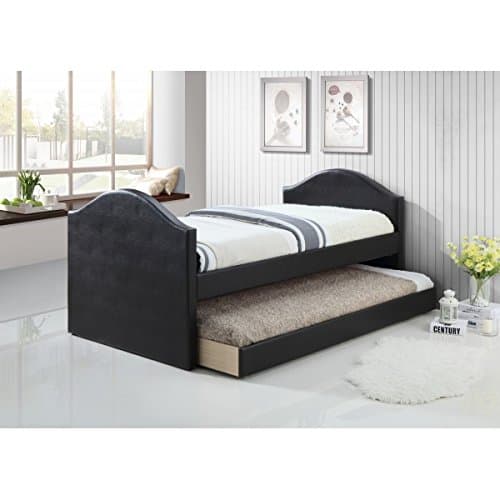 3ft Single Visita Bed with Underbed In White 2 beds in 1 by MianGE (BLACK)