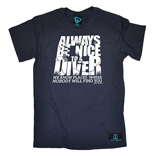Diving Tee - Always Be Nice To A Diver - Diver Tank Mask Funny Top accessories Birthday Tee Gift Christmas Novelty For him Tshirt Clothing T Shirt T-Shirt