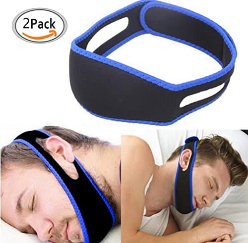 Snore Reduction Chin Strips, Stop Snoring, Anti Snoring Solution, Adjustable Snore Relief Chin Strap, Pack of 2 Anti Snore Chin Strap