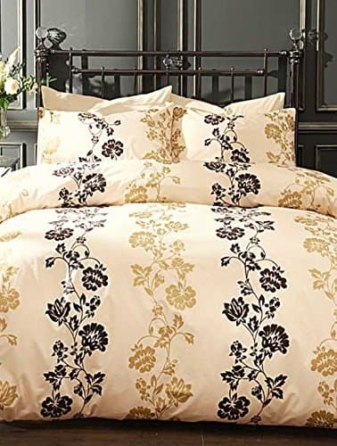 Marlow Matalic printed Bedding bed set Black/Gold King