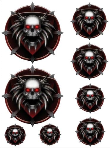Ref: 23 Sticker Sheet with 8 Skulls 28 x 39cm
