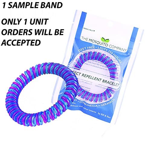 Mosquito Repellent Bracelets NEW 2018 SECOND GENERATION 1 Pack PREMIUM RESEALABLE Market Leading Insect Repellent Up To 250 Hrs of Insect Protection with each bracelet Outdoor & Indoor Wrist Bands for Adults & Kids Deet Free All Natural Plant Oils