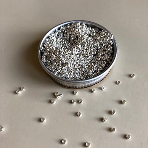 1000 Silver Plated 2mm Crimp Beads Stoppers Round Bead Ending
