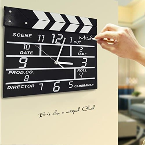 Electronic Movie Clapper Board Gift Decorative Desk Clock