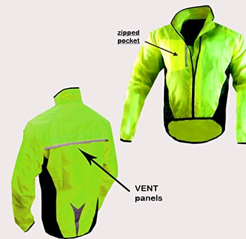 HILTON ENTERPRISES CYCLING JACKET WATERPROOF HIGHLY VISIBLE (LARGE)