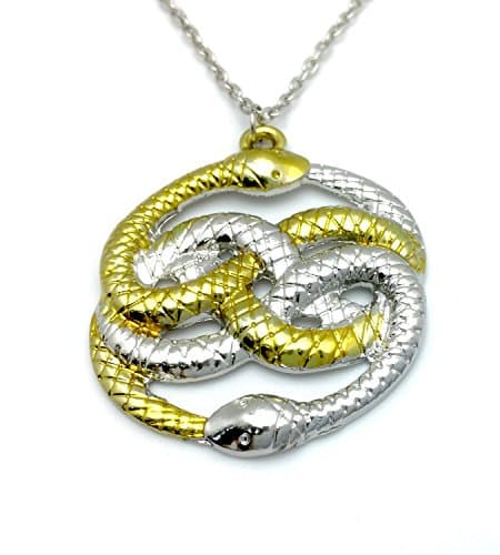 Charmtastic Steampunk 2 Snakes Necklace Pendant