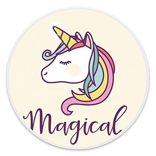 USGYY iPhone Stand Case Pop Phone Stand Grip Holder Socket Multifunction Expanding Mount Stent for all Android Cell Phone, iPhone, iPad and Tablets - Unicorn Background White