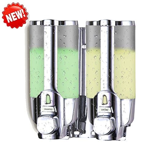 Teleost Soap Dispenser Wall Mount Pumps,Prevent Rust Bathroom &amp; Shower Dispenser Suitable for Dispensing Shower Gel ,Shampoo,Washing Lotion(2*350ml)