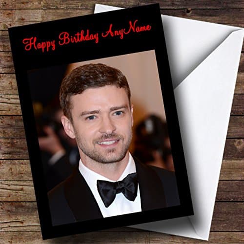 Justin Timberlake Personalised Birthday Card