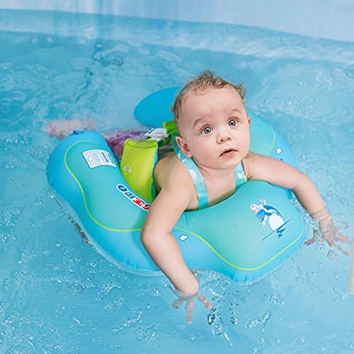 Efforty Inflatable Pool Float with Backrest and Strap Baby Waist Inflatable Floats Swimming Pool Toys for 2 to 6 Years Old,Swimming Floaties Swim Ring Children Seat Boat Float (Small)