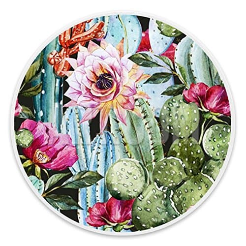 DIY Expanding Stand Pop Up Sockets Grip Mount Holder for iPhone, Note 8, Smartphones and Tablets - Vintage Watercolor Cactus Bloom Ink White