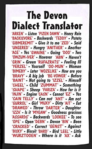personalised4u Devon Dialect Tea Towel