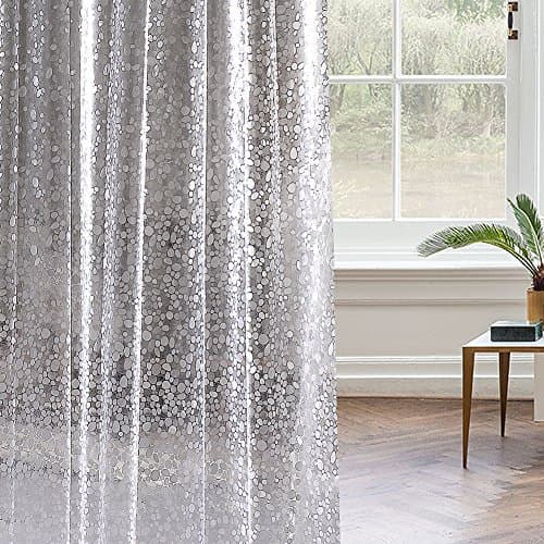 Shower Curtain Translucent 3D Cobblestone PVC Bath Curtain BEICHEN 100% Waterproof Mildew Resistant Quick-dry and Eco-friendly with 12pcs Curtain Hooks (71" X 79")