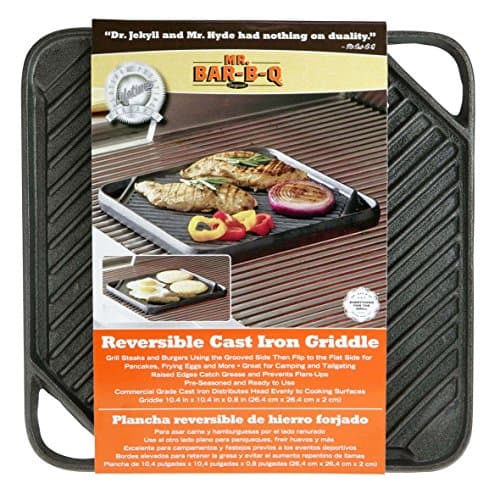 Mr.BarBQ 08102X Reversible Griddle, Cast Iron