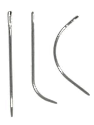 Black Weaving Thread Straight Curve Hook Needle CMO- by Selcessories