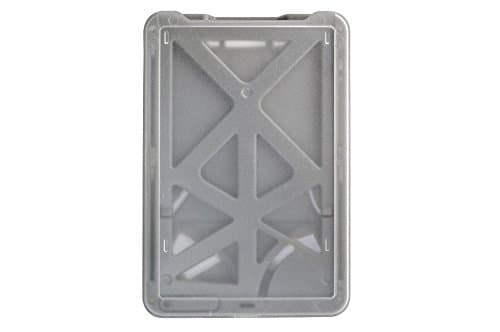Top Loading Vertical Rigid Plastic 3-Card Badge Holder with Clear Frosted Finish by Alliance ID (Metallic Gray)