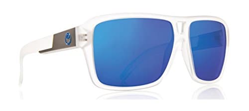 NEW Dragon The Jam Clear Blue Ion Mirror Mens Rectangular Sunglasses Msrp$120