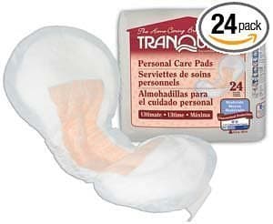 Tranquility Personal Care Pads 10.5" x 5.5" (4 Pack of 24)