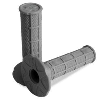 ProTaper Soft Light Grey Single Density Half-Waffle MX Grips Pair Custom Kraton Rubber Compound 024833