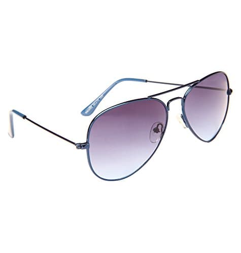 UV Protected Blue frame With Gradient Blue Lenses Aviator Sunglasses for Men Women (3002-Blu-Blu|58|Blue Lenses)