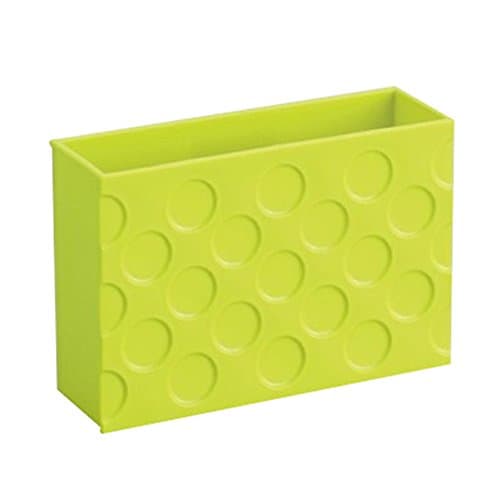 Refrigerator Strong Magnet Organizer Basket Box Container Magnets Plastic Holder for Whiteboard Recipe Note Stationery Utensil Storage Rack Tableware Office Kitchen Kids Room [Green]