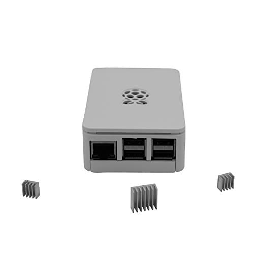 Raspberry Pi 3 Case, Northbear Raspberry Pi 2, B+,Pi 3 Protective Case / Box / Enclosure with 3 Aluminum Heatsink Coolers (White + 3 Heatsink)
