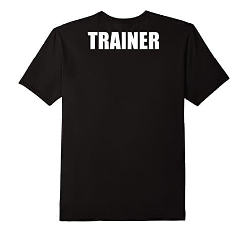 Mens Trainer T-Shirt Written on Back Small Black