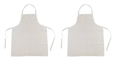 White Apron Two Pack Kitchen Aprons for Women or Men - Multi-Use Apron to Act as Kitchen, Gardening, or Work Utility Apron - Easy Storage to be Placed in Any Closet or Cookware Cabinet