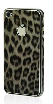 iphone4 /4s Sticker, Apple iPhone 4 /4S Aluminium Protective Sticker Skin Full Body Matte (included Anti Finger Anti Glare Screen Protector Guard Film - 2 pack) for Luxury looks Diamond Cutting (Leopard Grey)