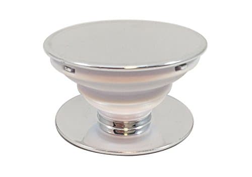 Pop Out Phone Grip and Stand, Socket Mobile Holder for your Phone &amp; Tablet (Silver)