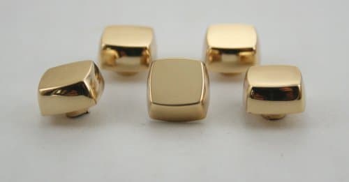 5 pcs. Gold Flat Head Square Screwback Studs Leathercraft Findings. SCG0805