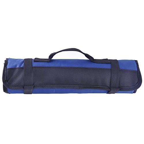 Interior Pockets Canvas Spanner Wrench Tool Roll Up Storage Bags Organizer