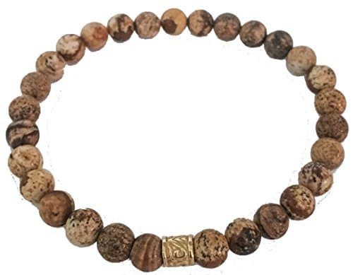 The Artsy Nomad Jasper Scroll Stretchy Bracelet - Custom Sizes Available (8)