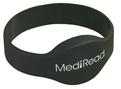 MediRead Medical Alert Bracelet, Read/Update Using Smartphone, Data Stored On Bracelet Itself, Light, Waterproof, Works Anywhere