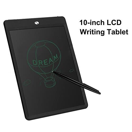 LCD Writing Tablet, ALWUP 10-inch Durable Graphic Tablet Digital Drawing Board Handwriting Pad with Stylus for Kids (Black)