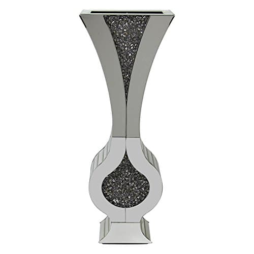 Mocha Modern Bling Crushed Diamond Mirrored Flower Holder