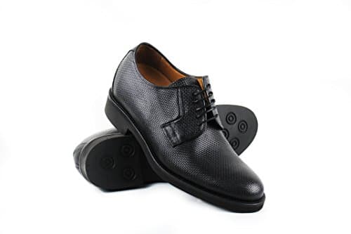 Zerimar Shoes with Inside Elevations of 2,7 inches Made of Leather 100% Leather Color Black Size 8.5-9 USA - 43 EU in
