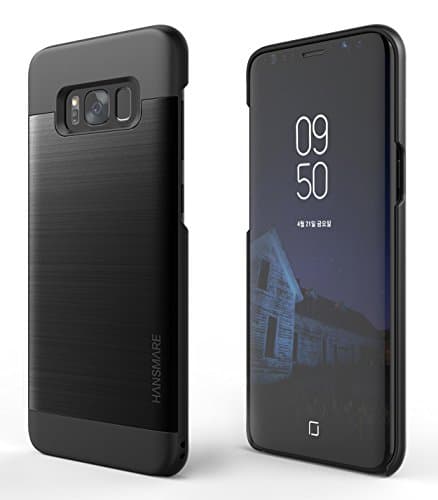 Galaxy S8 Case, HANSMARE INO LINE [Brushed Polycarbonate][Shockproof][Drop Protection] Premium Shock Absorbing Protective Case for Samsung Galaxy S8 5.8" (Black/black)