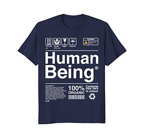 Mens Human Being Science Ingredients tshirts Medium Navy