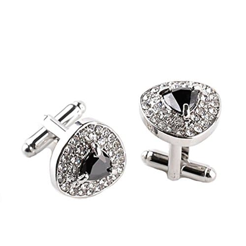 Triangle Cufflinks ,Diamonds Cufflinks ,Black, purple, white