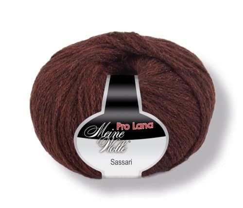 50 G "Sassari" - Colour: By Working with A Lurex Thread 28-Reddish - A Pleasant Soft Yarn for Accessories.
