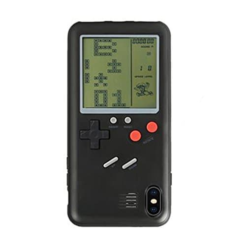 Game Console for iphone Case Ultra Slim Protective Phone Cover Tetris Games for Iphone X (Black)