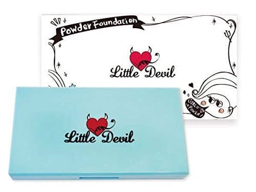 [Taiwan] Little Devil Powder Makeup Foundation SPF 30++ Beautiful Compact Case with Mirror and Sponge (Ivory)