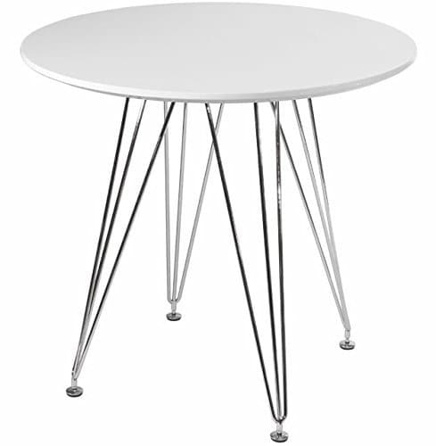 Mod Made Mid Century Modern Paris Tower Round Table Bistro Table White