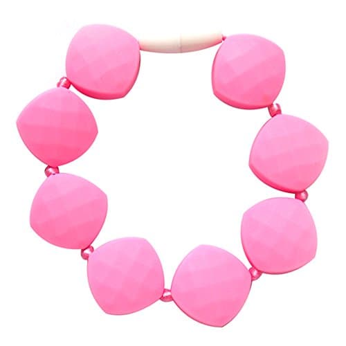 100% Silicone Infant Teether Teether Rings Pink Baby Teether BDF Free Nursing Mom Bracelet Baby Chew Beads Teething Jewelry