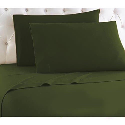 PureSheet Luxury Bamboo Bed Sheets 4 Pieces Set 1800 Series Eco-friendly, Hypoallergenic and Wrinkle Resistant Bamboo Deep Pocket (GREEN, QUEEN)