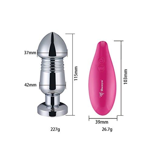 U74UR 7 Various VibratING Modes Metal VibratING Ana-l Butt-Plug - C