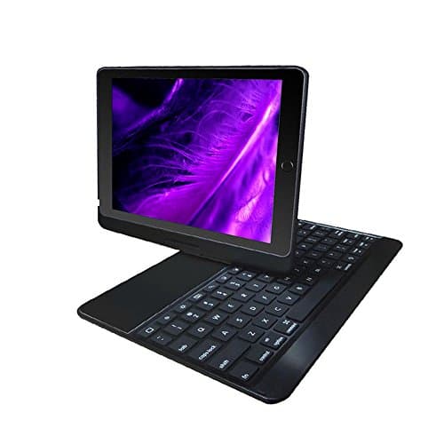 Backlit Keyboard Case,EFUS iPad air 360 Rotating Smart 7 Color Case Folio Style cover with Multiple Viewing Angles Stand Colorful Bluetooth Wireless Keyboard Case for iPad air First Generation