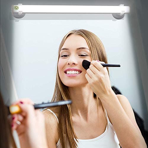Wireless LED Mirror Lights,Portable Vanity lights | Simulated Daylight | 4 Brightness Level Touch Control | Rechargeable,Makeup Light Includes Makeup Eye Brush